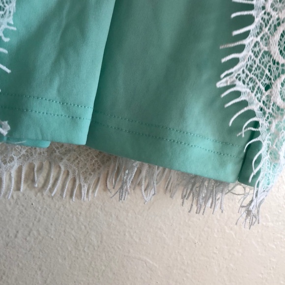 Lovely mint white spring teen’s dress by Pinky - Picture 3 of 10